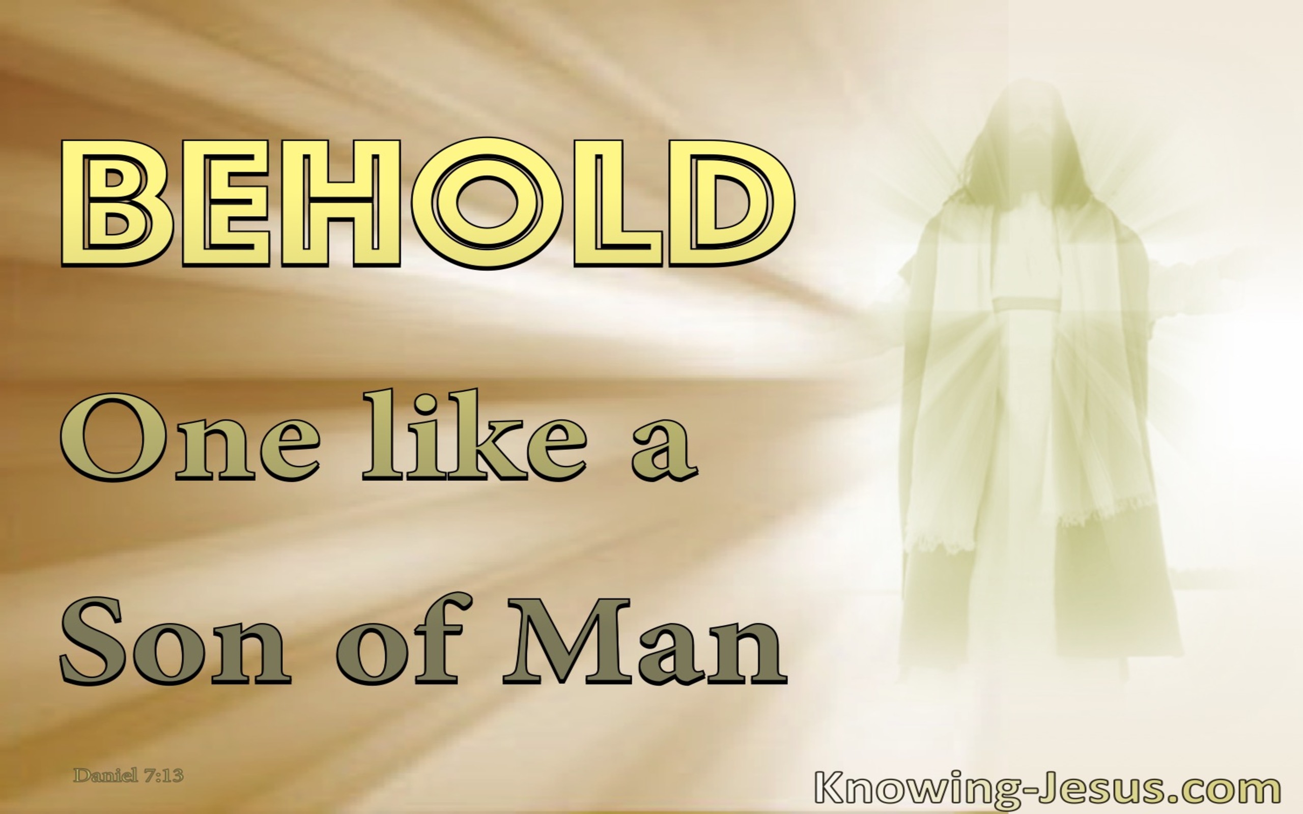 Daniel 7:13 One Like A Son Of Man (gold)